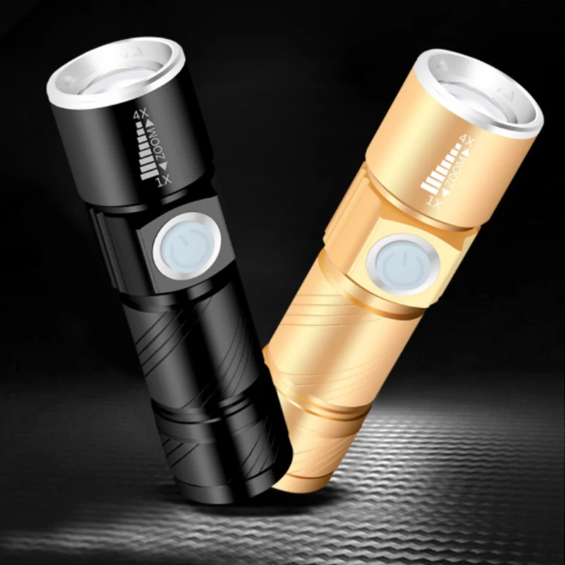 Мини светодиодный уличный фонарик с зумом и зарядкой от USB | Лампы освещение