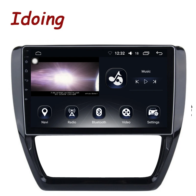 Автомобильный мультимедийный плеер Idoing 10 2 дюйма 8 ядер Android 0 радио для VW Jetta 2017 4 гб