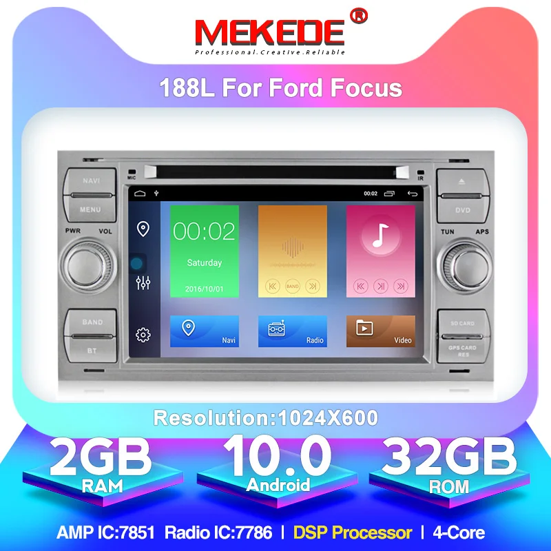 MEKEDE Android 10 0 автомобильный DVD GPS навигационный плеер для ford C Max Connect Fiesta Fusion Galaxy Kuga