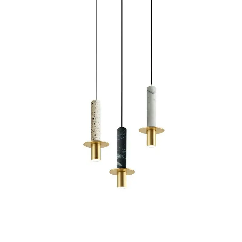 저렴한 현대 대리석 Led 펜 던 트 라이트 아트 장식 Terrazzo Led 펜 던 트 램프 매달려 장식 홈 라이트 레스토랑 바 카페 호텔 램프