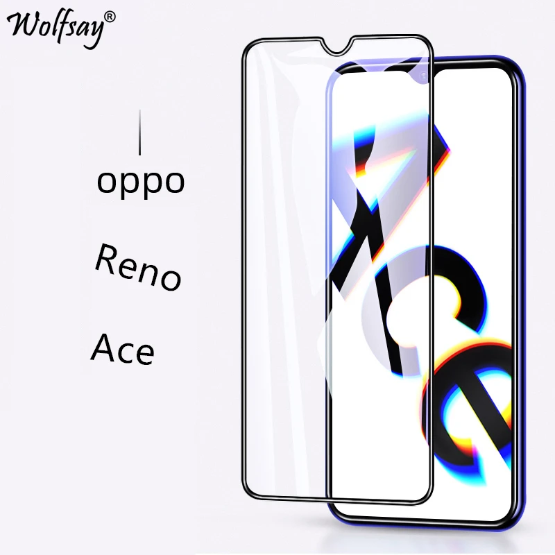Cubierta completa de vidrio templado para Oppo Reno Ace, Protector de pantalla, pegamento completo, vidrio de seguridad para Oppo Reno Ace-0