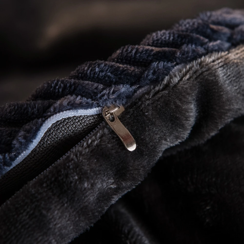 Домашний текстиль темно-серый Кристальный бархат коралловый флис зимний мягкий