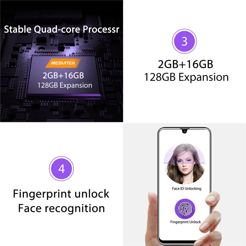 OUKITEL C16, 5,71 дюйма, 19:9, дроп, смартфон, Android 9,0, MT6580P, 2G ram, 16 ГБ rom, 2600 мАч, отпечаток пальца, двойная задняя камера, мобильный телефон