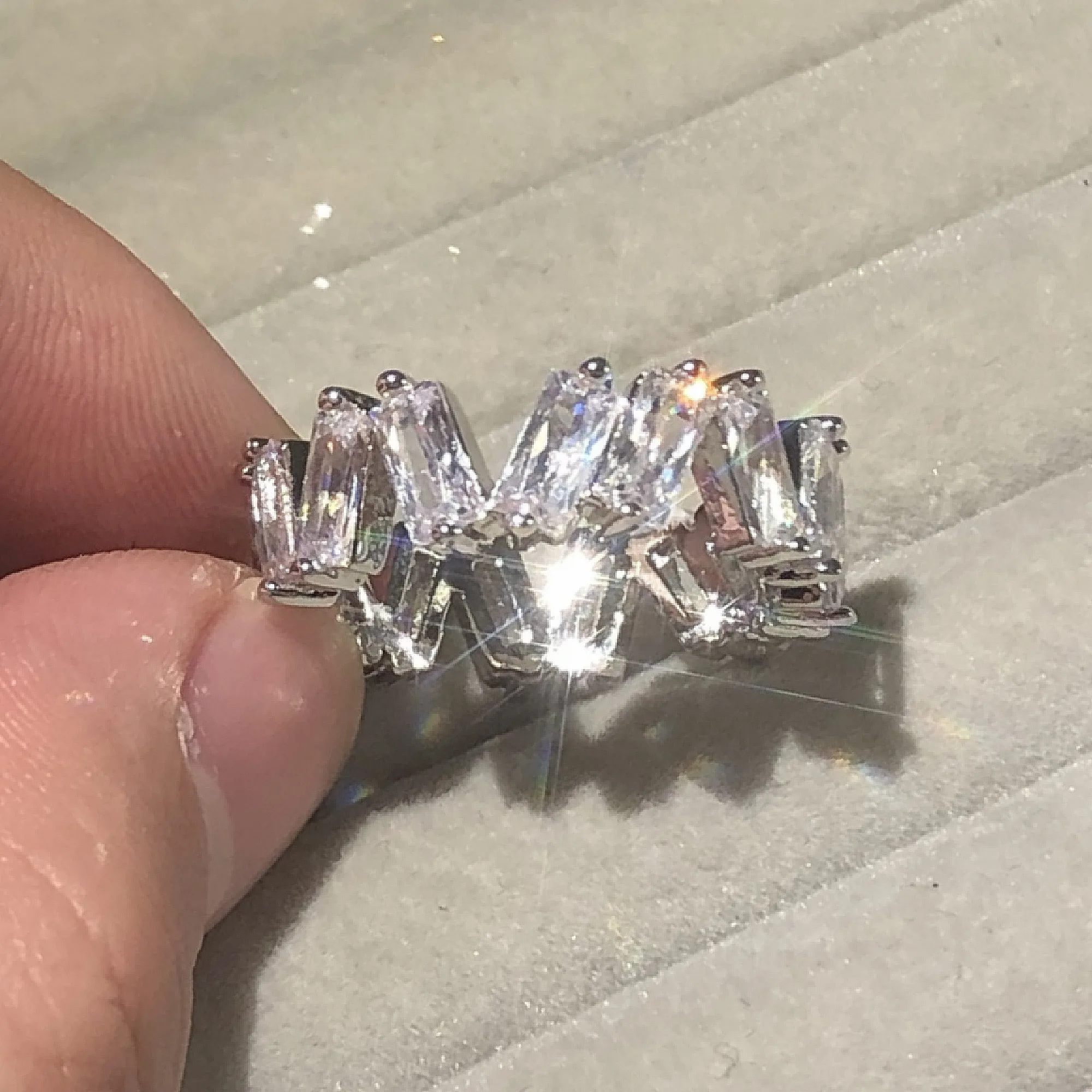 Новые 925 серебряные кольца для женщин неправильный массив изумруд имитация