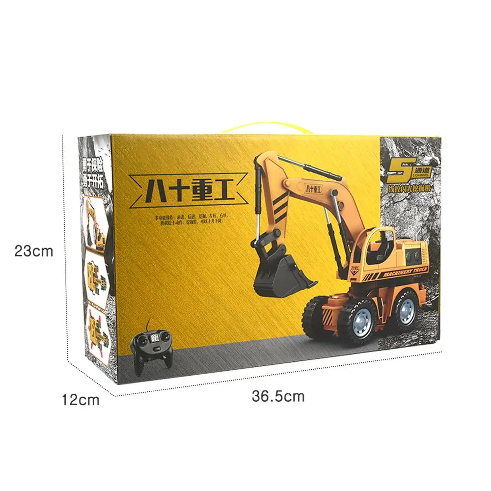 2019 4 канальный 1:24 RC экскаватор игрушка инженерный автомобиль пластиковый со