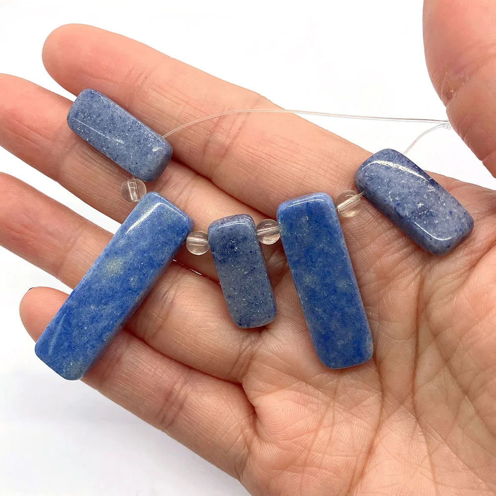 

5pcs Set Natural Agate Necklace Pendant Irregular Rectangular Pendant for Making DIY Jewelry Necklace Pendant Accessories