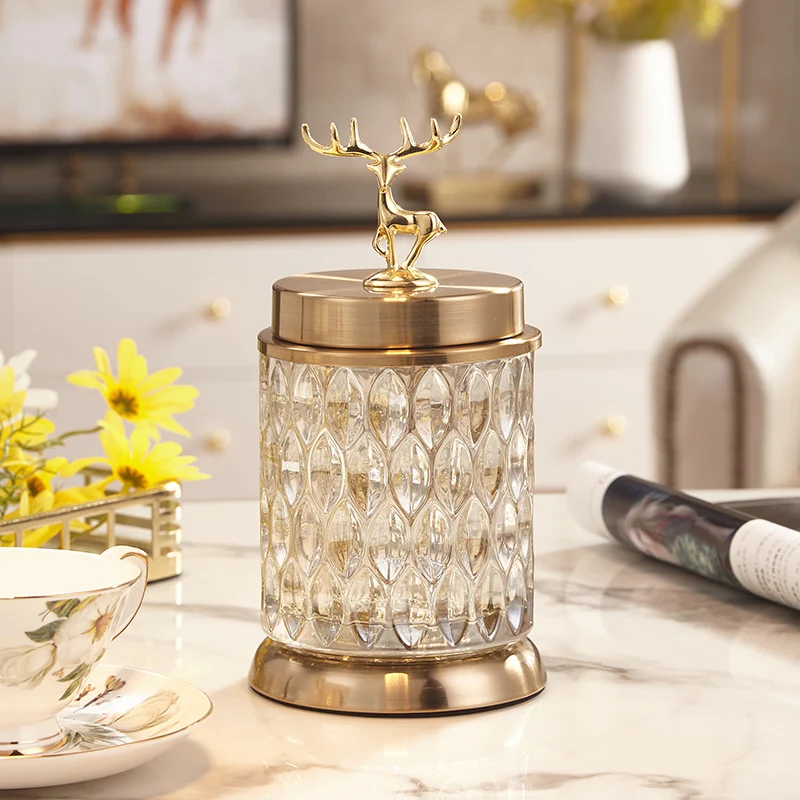Стеклянный загар для хранения с крышкой домашний декор баночки чайная Caddy