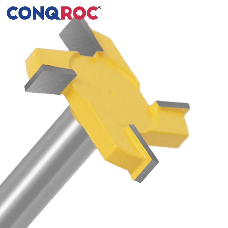 

1/2-Inch 12.7mm Shank 4 Flutes T-Slot Router Bit Carbide Steel Woodworking Milling Cutter
