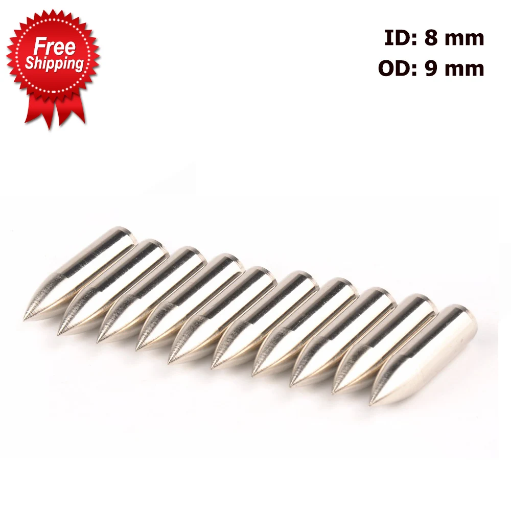 Серебристые цветные наконечники стрел наконечник 8 мм для деревянных стрельбы из