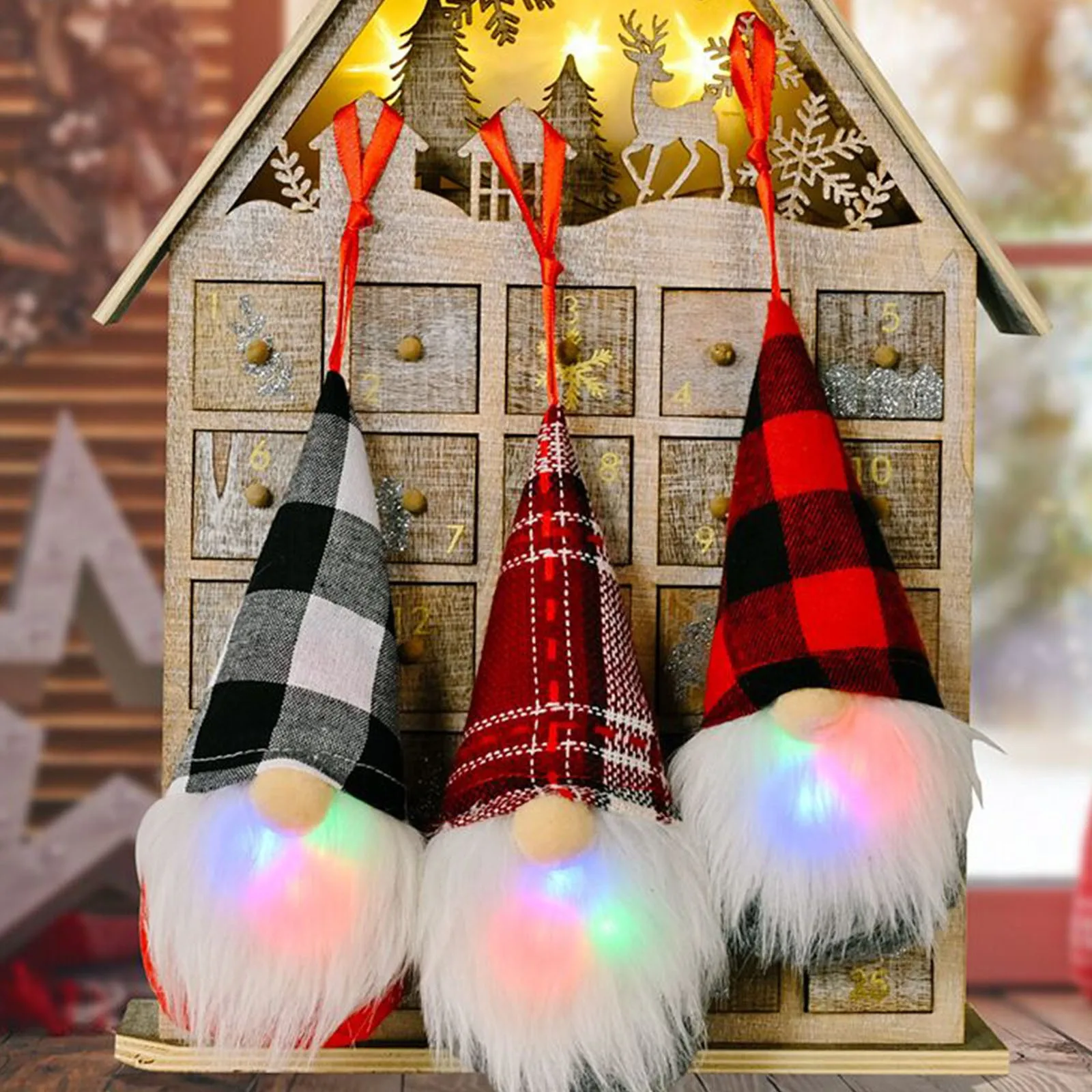 

Светящиеся рождественские украшения, рождественские огни, вязаные подвески, украшения для рождественской елки, домашний декор, новинка 2021