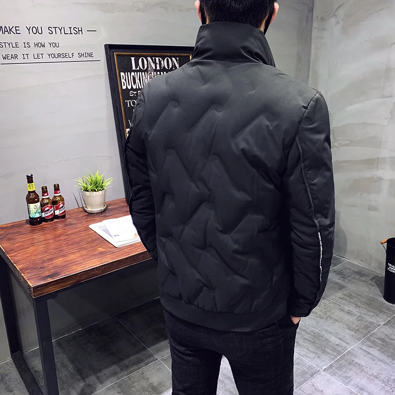 Liketkit мужские зимние куртки 2019 короткие тонкие парки со стоячим воротником