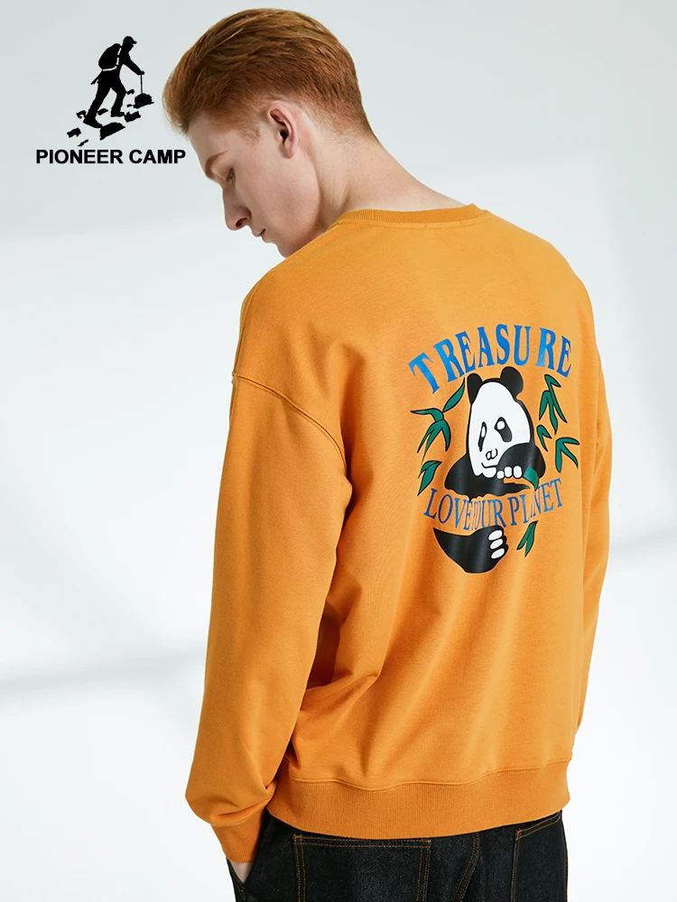 Pioneer Camp мужские толстовки с пандой осенние серые оранжевые Повседневные свитера