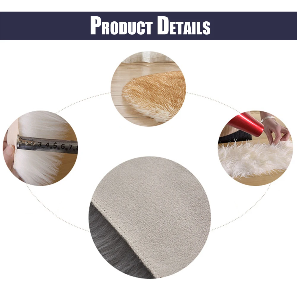 Ковер из меха Soft Shaggy Irregular для пола в домашнем декоре, моющийся, с блестящей шерстью овец, длиной 6 см, 12 цветов, размер 60x90 см. D20.