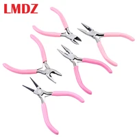 lmdz 5 kinds 5 inch mini needle nose pliers round bent needle nose cutter handcraft beading insulated plier for diy jewelry