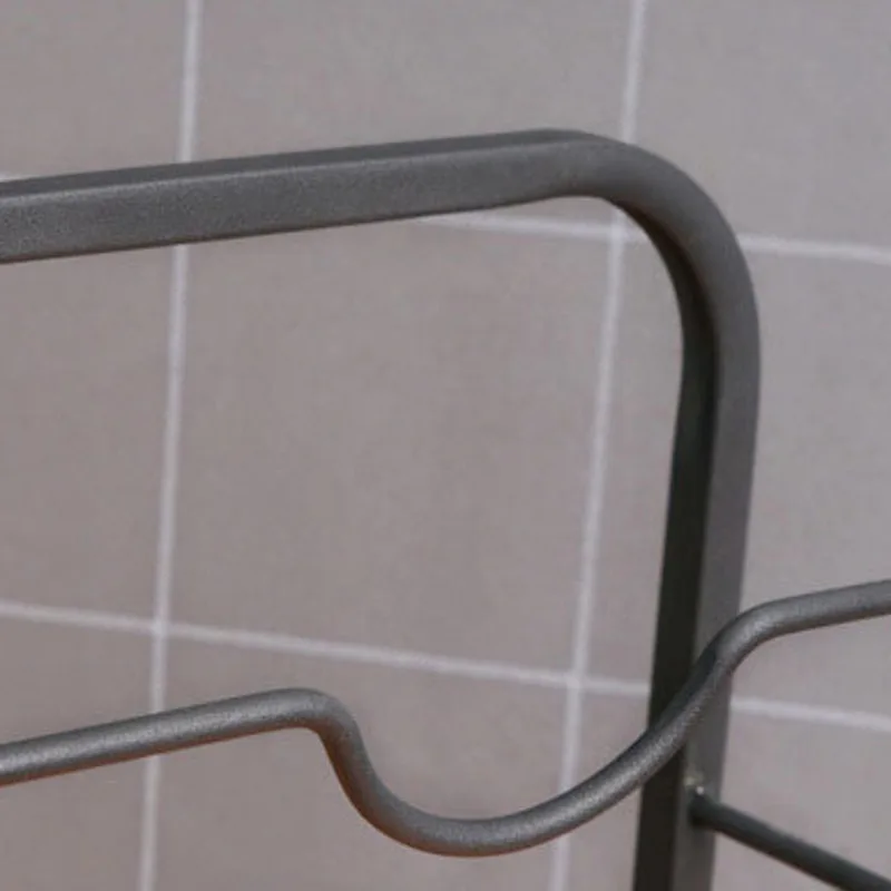 

1 Pcs Kitchen Accessories Pot Lid Storage Rack Stainless Steel Vertical Non Perforated Countertop Wall Hanging Dual-purpose Pan