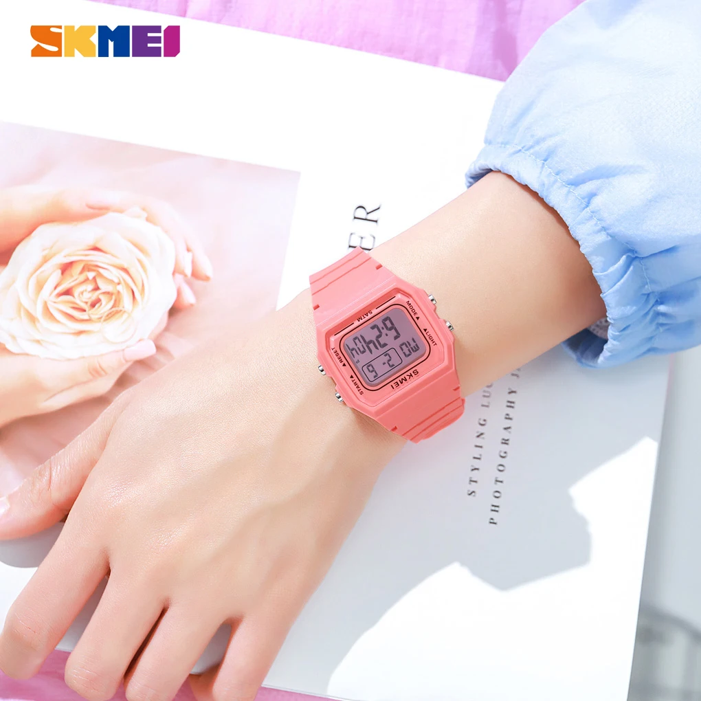 

SKMEI Brand Women's Watch Luxury LED Digital Sport Wristwatch Fashion Ladies Waterproof Countdown Military Electronic Watches