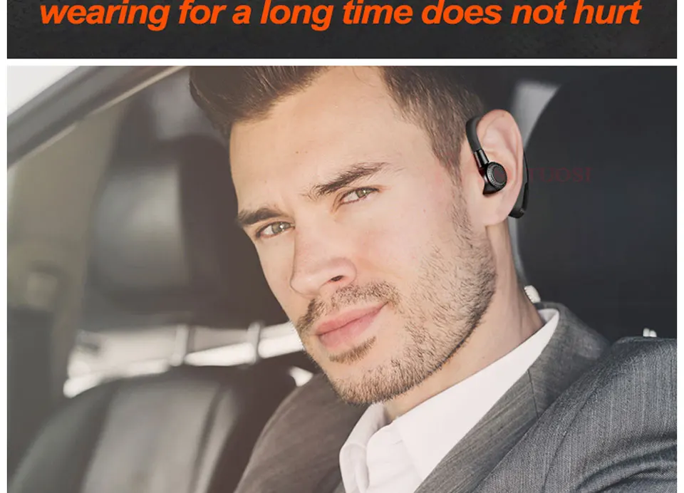 FANGTUOSI V9 бизнес беспроводные Bluetooth наушники Handsfree шумоподавление Гарнитура ушные крючки наушники с микрофоном для iPhone 11