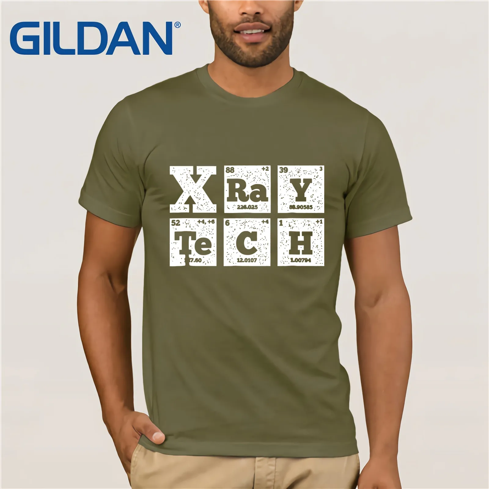 Periodic Table Radiologist Xray T-SHIRT Men's Short Sleeve T-Shirt Funny Tees Cotton Tops T Shirt Tee Present | Мужская одежда