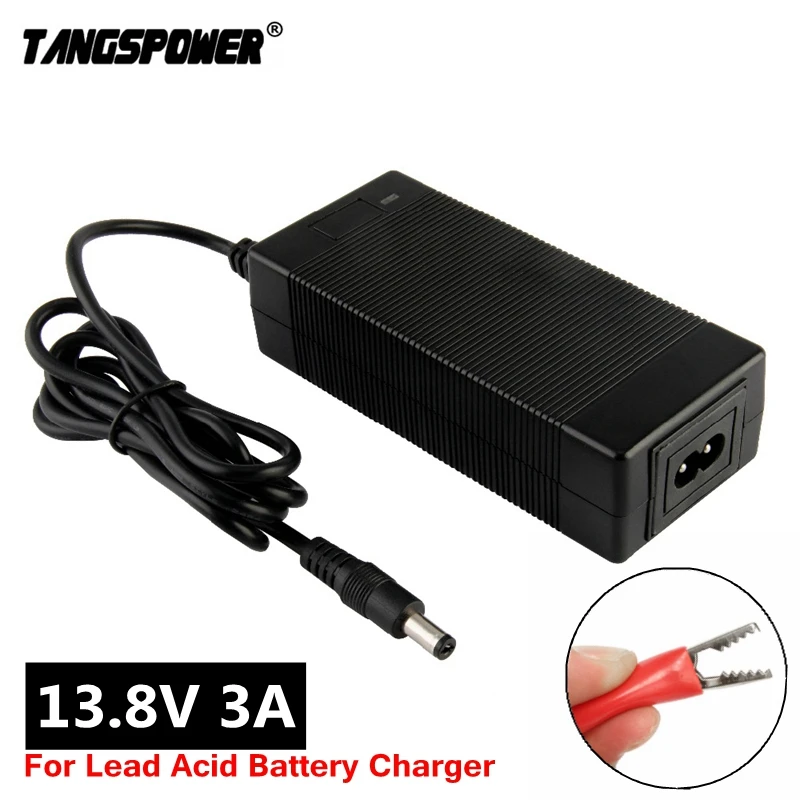 

13.8V 3A Lead acid battery charger for 14.4V Lead-acid battery power tool charger With alligator clip Connector Crocodile clip