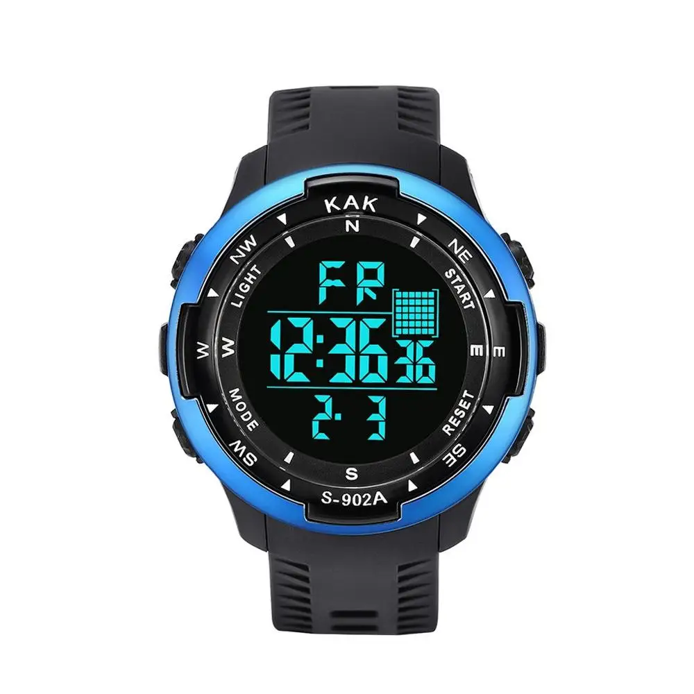 Blue montre homme Men's Sport Watches Water Resistant Fashion Male Digital Wristwatch Outdoor Military Watch zegarek meski Clock A30 - Цвет: Blue