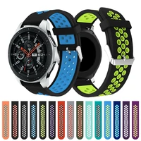 hole circular silicone watch for samsung galaxy watch 46mm version watch replacement bracelet band strap for sm r800 top quality