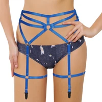 sexy elastic garter belt women bondage waist cage goth leg decoration harness belt female lingerie bdsm femme night club costume