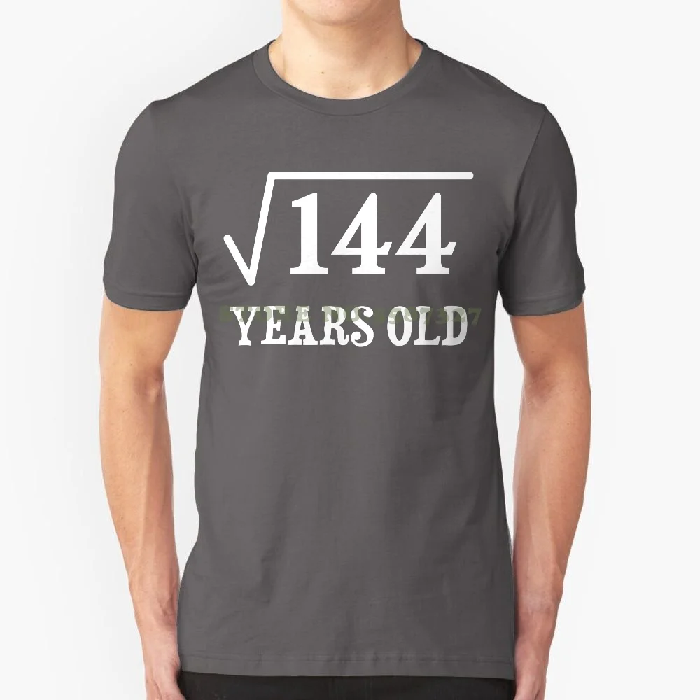 

Mens T Shirts Fashion Hot sale Square Root Of 144 12 Yrs Years Old 12th Birthday T Shirt