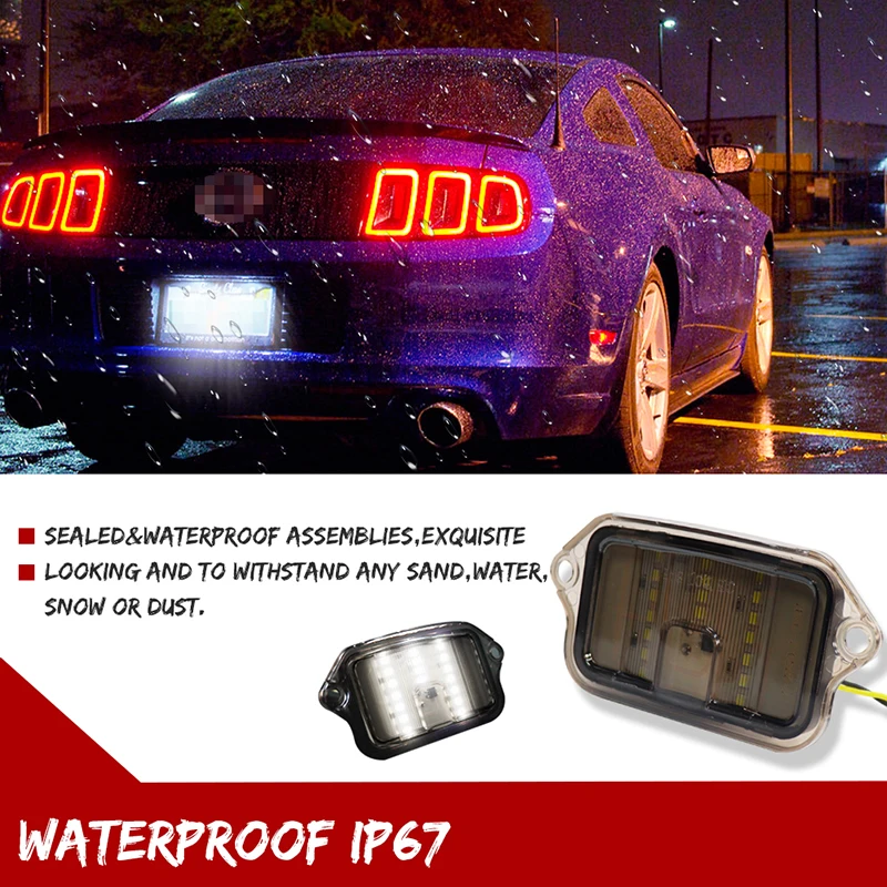 Белый светодиодный светильник номерного знака автомобиля для Ford Mustang Convertible GT Shelby