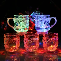 glowing cup adding water to bright led flash cup colorful induction color changing cup gift new dragon cup