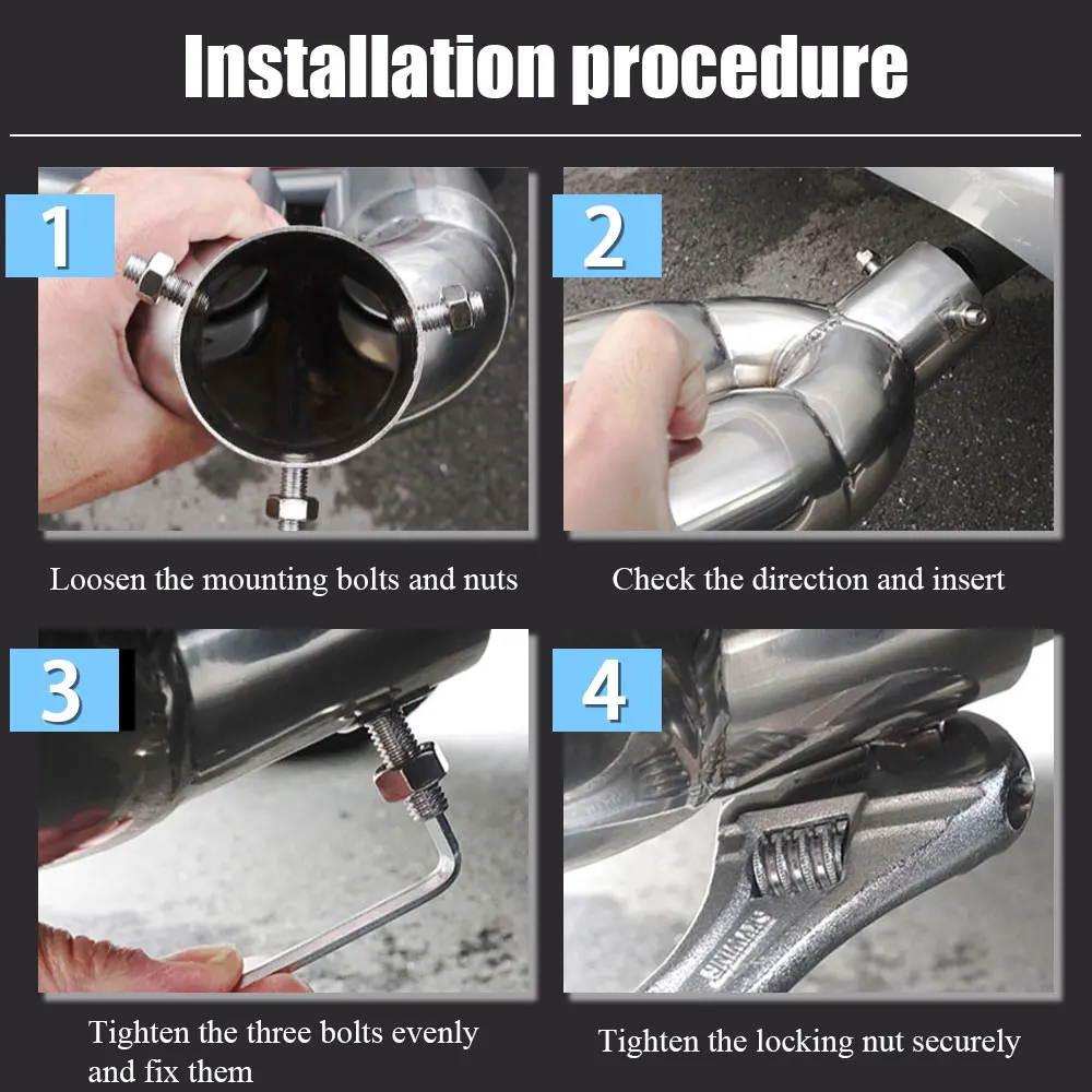 Автомобильный круглый изогнутый глушитель из нержавеющей стали выхлопной 1 2