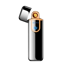 Usb плазменная зажигалка сенсорная Индукционная ветрозащитная электрическая зажигалка электронная зарядная зажигалка Прикуриватель супертонкая зажигалка usb электронная зажигалка