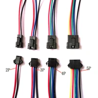10 pairs 2pin3pin4pin5pin male and female jst sm connector led strip cable