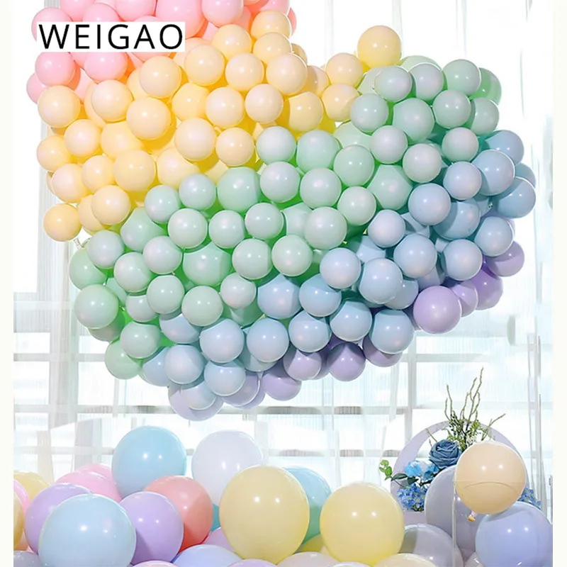 WEIGAO 100 шт Макарон конфеты Единорог латексные воздушные шары вечерние Свадебный шар День рождения декоративная бумага вечерние принадлежности