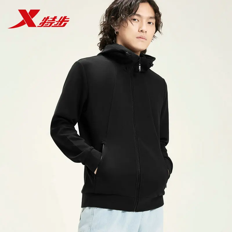 Xtep Мужская спортивная куртка осенняя Новая модная повседневная трикотажная на