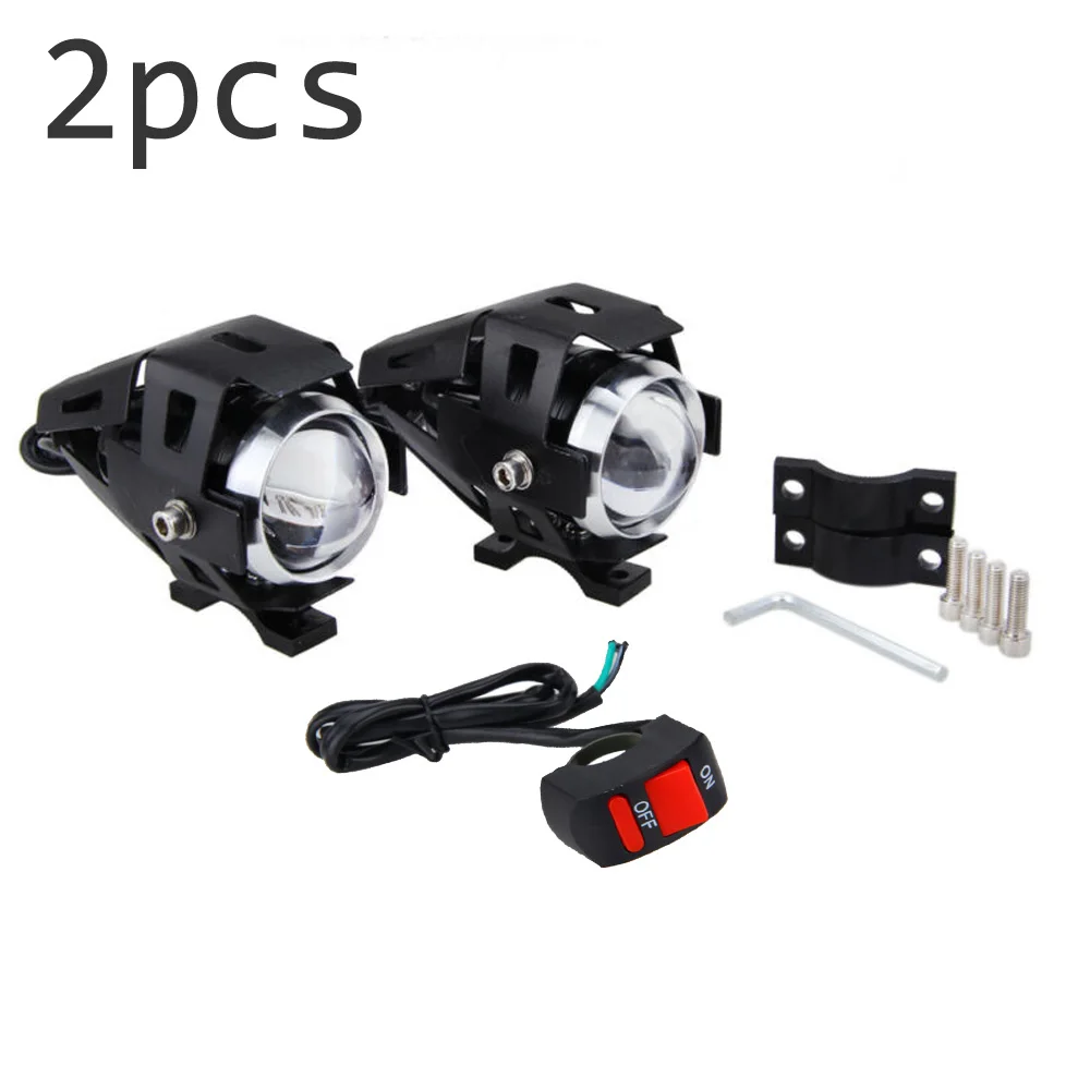 2 шт. AC/DC 12 V-80 V 125W мотоцикл U5 светодиодный шарик голова светильник противотуманный автомобильный светильник спот лампа& переключатель мотоцикла головной светильник налобный фонарь