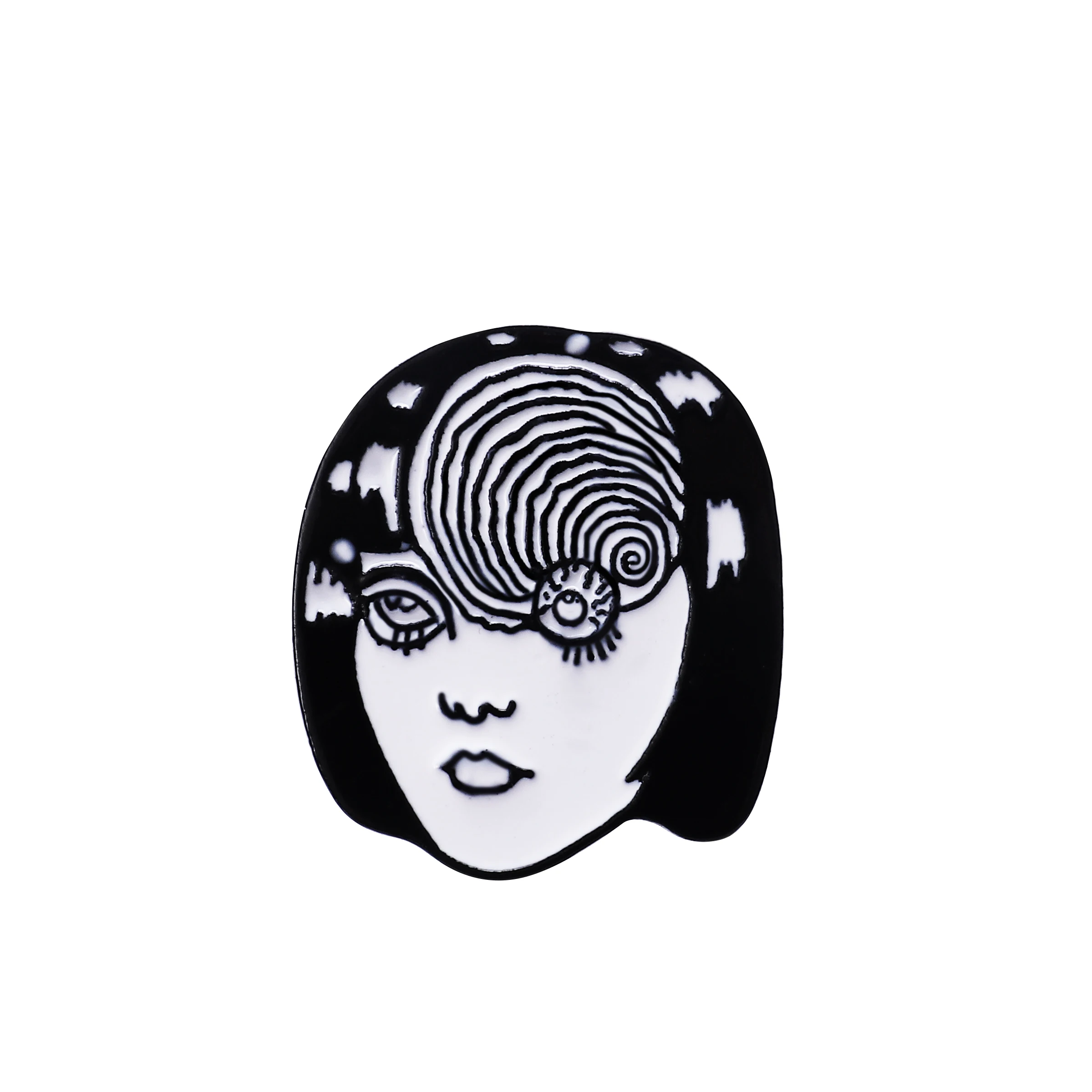 Ужасный Пикассо Стиль Pin Vortex Uzumaki Junji Ito Tomie ужас Goru Eyeball Манга Аниме Япония японская эмалированная булавка значок - Metal color: as photo