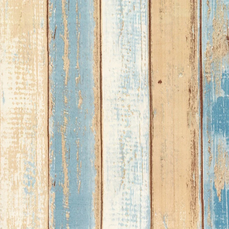 

ELEG-2 Pcs 6M Vinyl 3D Mediterranean Wood Grain Paper Self Adhesive Wallpaper Furniture Wall Stickers