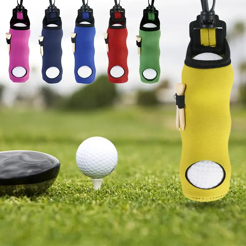 

Portable Soft Golf Ball Holder Golf Pouch Small Waist Packing Bag Diving Fabric 3 Balls + 3 Tee