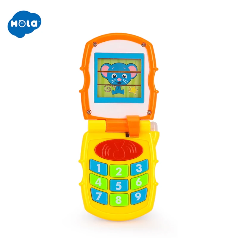 HOLA TOYS 766 детская игрушка флип-телефон игрушка детская учеба музыкальный звук телефон обучающая игрушка для детей