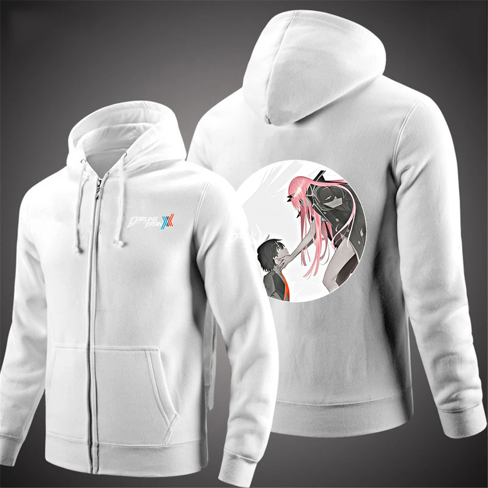 

New Autumn Men Anime DARLING in the FRANXX Fashion Zipper Hoodie Sweatshirts Printed Casual Pocket Long sleeve Hoodies Jacket c