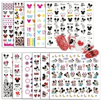 m mickey minnie mouse nail stickers childrens girls christmas gifts 2021 the new 3d fashion manicure decals accessories decor