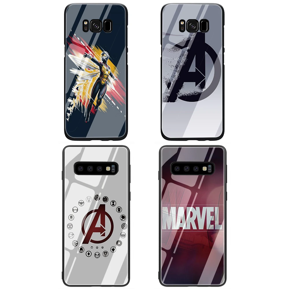 Чехол для телефона из закаленного стекла Marvel hero ant-man Samsung Galaxy S7 edge S8 Note 8 9 10 Plus A10 20 30