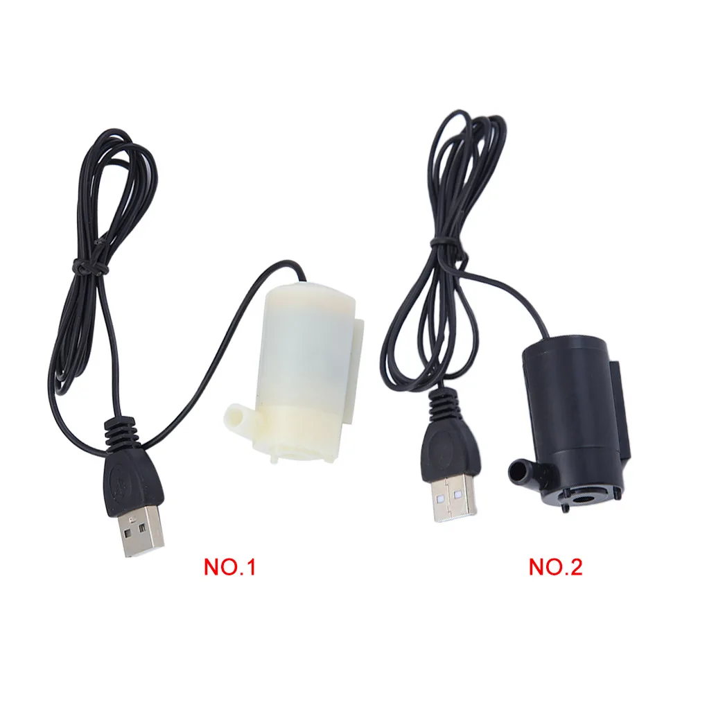 USB микро водяной насос, погружной мини водяной насос для аквариумов, аквариумных фонтанов, DC 5 В 2-3л/мин, аксессуары