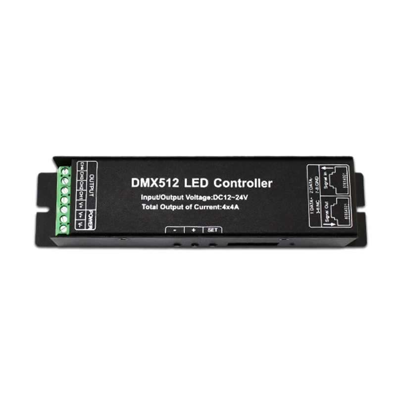AMS-4CH DC12-24V RGB RGBW DMX 512 контроллер светодиодный декодер DMX512 4 канала x 4A светильник |