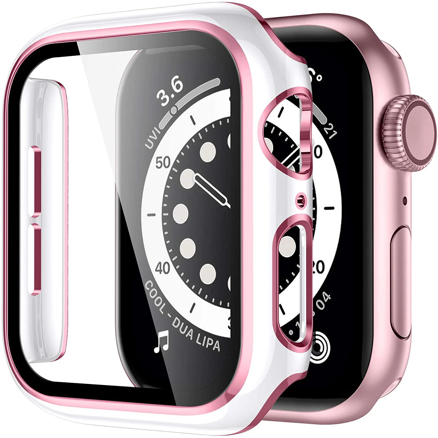 Полноэкранная защита бампер рамка чехол для Apple Watch 6/SE/5/4/3/2/1 тонкая закаленная
