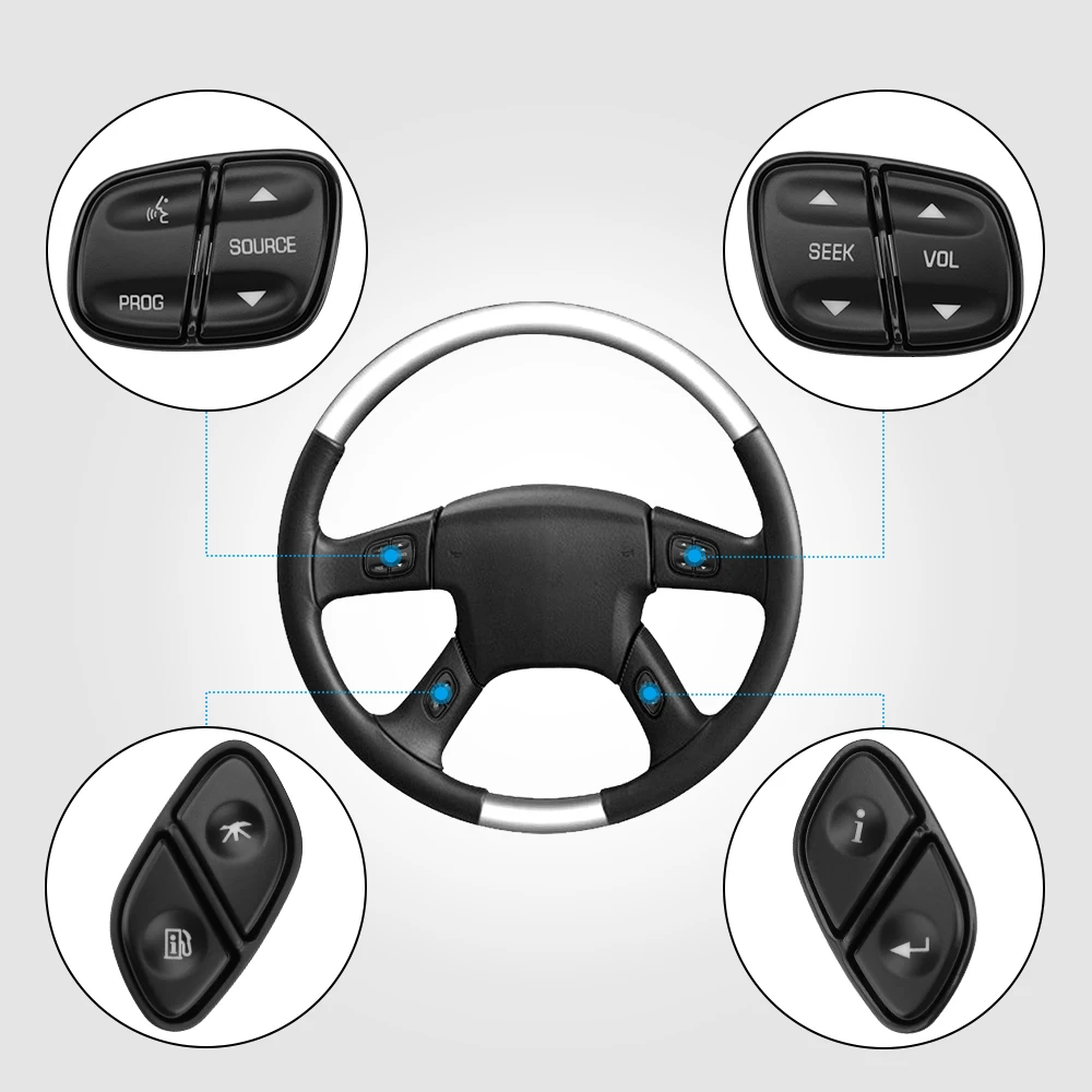Переключатель рулевого колеса для GMC Yukon Chevrolet Tahoe Silverado 21997738 21997739 1999442