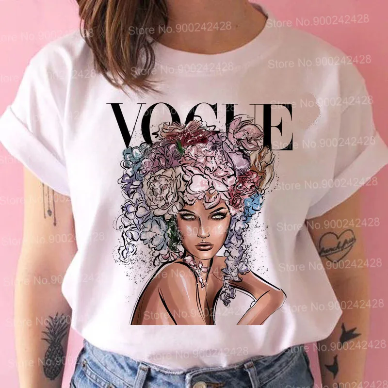 Футболка Vogue princess для женщин женская футболка ulzzang с графическим цветочным