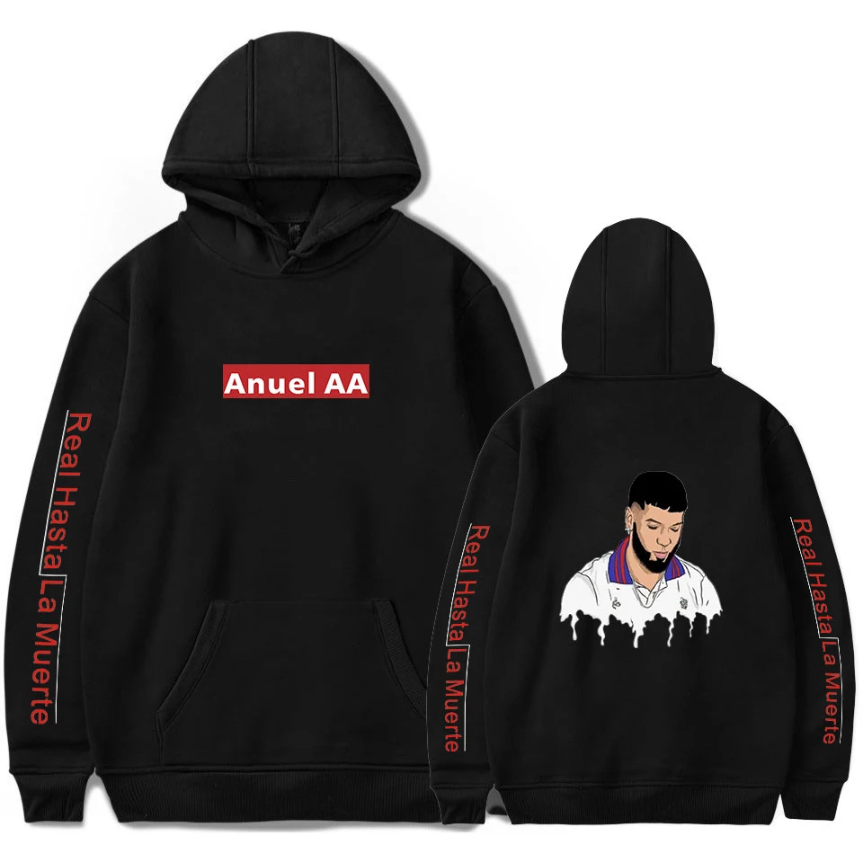

Rapper Anuel AA Hoodies Streetwear Hip Hop Popular Hoodies Men Women Autumn Fashion Hoodie Harajuku Pullover Anuel AA Sweatshirt
