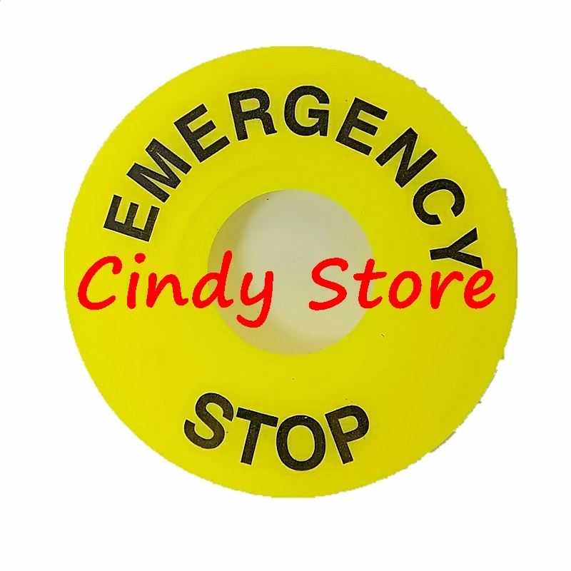 20 штук 40 мм/60 мм/90 мм (диаметр) x 22 (ID) желтый аварийной остановки кнопочный