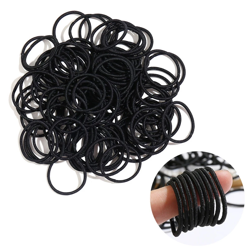 S7-3cm 50PCS 50 шт./лот, 3 см, милые цветные резинки для волос для девочек, аксессуары для волос, эластичная веревка для детей, детская бабочка, конский хвост, держатель, модные резинки - Цвет: S7-3cm 50PCS